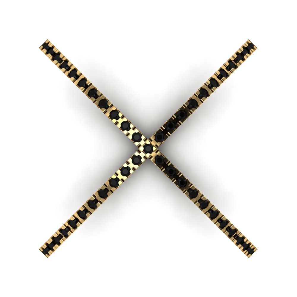 0.245 cttw Natural Onyx Statement Engagement Ring - Solid Yellow Gold (VVS1, Round Cut,1.0mm)