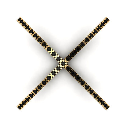 0.245 cttw Natural Onyx Statement Engagement Ring - Solid Yellow Gold (VVS1, Round Cut,1.0mm)