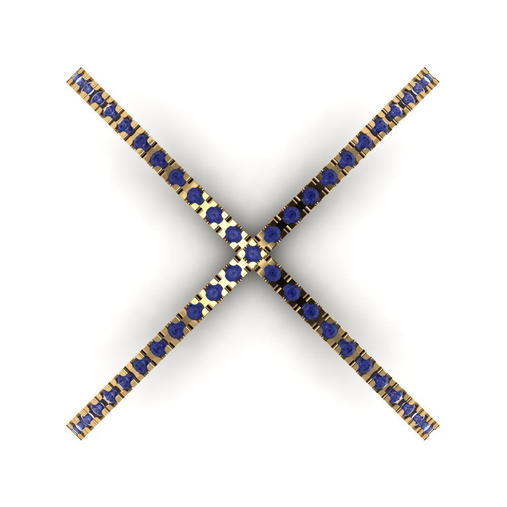 0.245 cttw Simulated Tanzanite Statement Engagement Ring - Solid Gold (Round Cut,1.0mm)