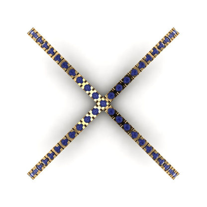 0.245 cttw Simulated Tanzanite Statement Engagement Ring - Solid Gold (Round Cut,1.0mm)