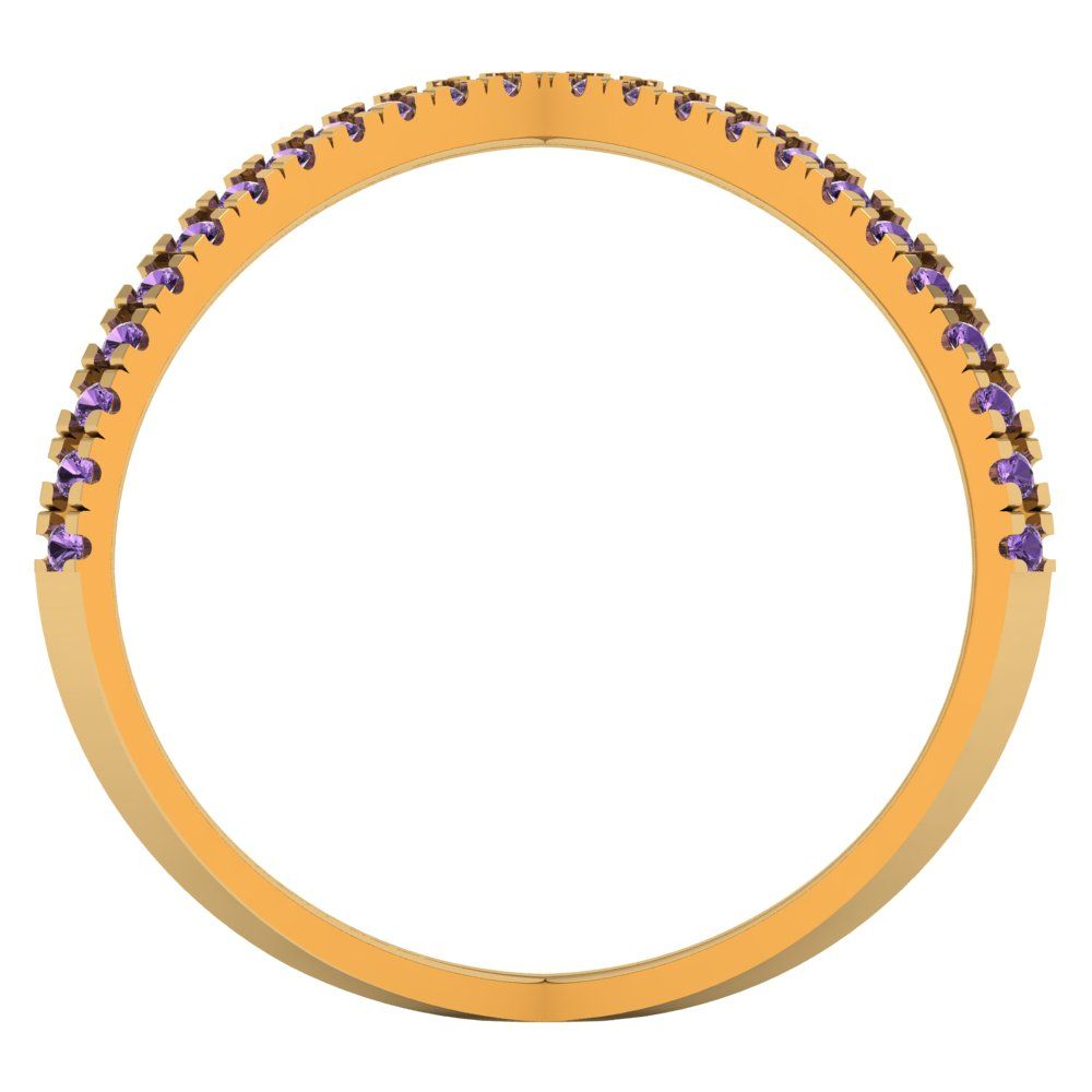 0.245 cttw Simulated Alexandrite Statement Engagement Ring - Solid Gold (Round Cut,1.0mm)