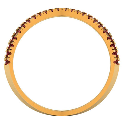 0.245 cttw Natural Garnet Statement Engagement Ring - Solid Yellow Gold (VVS1, Round Cut,1.0mm)