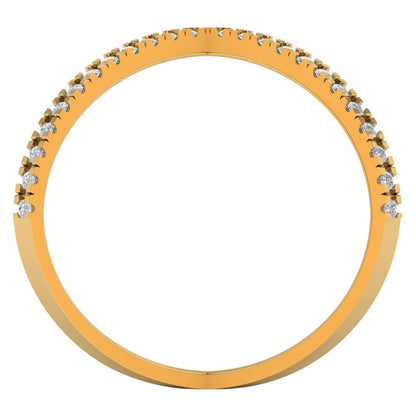 0.245 cttw Zirconia Simulated Diamond Statement Engagement Ring - Solid Gold (VVS1, Round Cut,1.0mm)