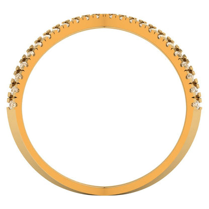 0.245 cttw Natural Morganite Statement Engagement Ring - Solid Yellow Gold (VVS1, Round Cut,1.0mm)