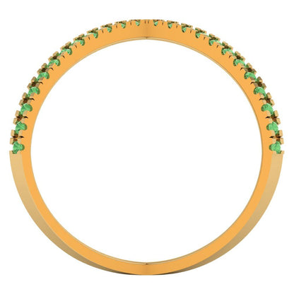 0.245 cttw Zirconia Simulated Green Diamond Statement Engagement Ring - Solid Gold (VVS1, Round Cut,1.0mm)