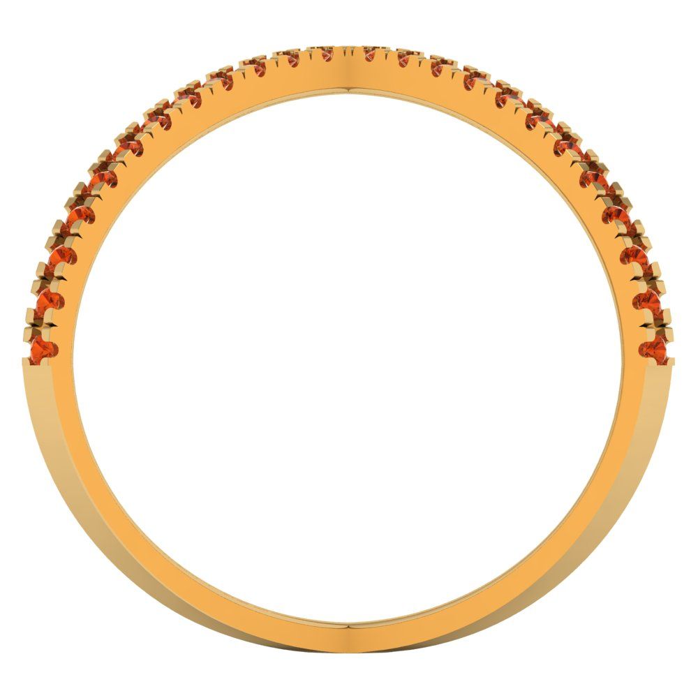 0.245 cttw Zirconia Simulated Red Diamond Statement Engagement Ring - Solid Gold (VVS1, Round Cut,1.0mm)