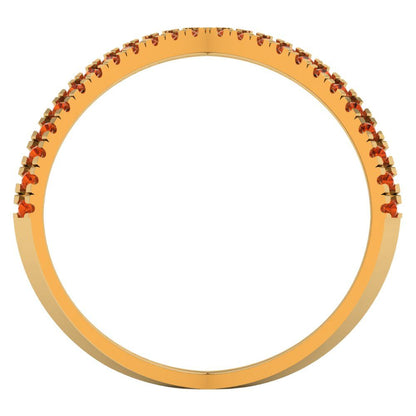 0.245 cttw Zirconia Simulated Red Diamond Statement Engagement Ring - Solid Gold (VVS1, Round Cut,1.0mm)