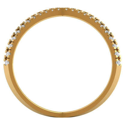 0.245 cttw Certified Moissanite Statement Engagement Ring - Solid Gold (VVS1, D-F,Round Cut,1.0mm)