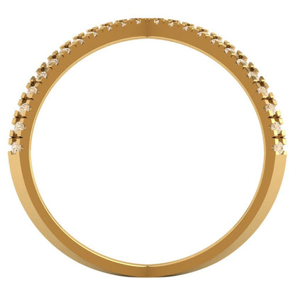 0.245 cttw Natural Morganite Statement Engagement Ring - Solid Yellow Gold (VVS1, Round Cut,1.0mm)