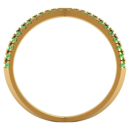 0.245 cttw Zirconia Simulated Green Diamond Statement Engagement Ring - Solid Gold (VVS1, Round Cut,1.0mm)