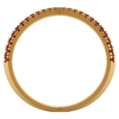 0.245 cttw Natural Garnet Statement Engagement Ring - Solid Yellow Gold (VVS1, Round Cut,1.0mm)