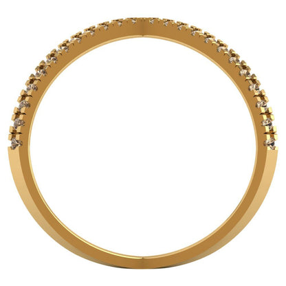 0.245 cttw Yellow Moissanite Statement Engagement Ring - Solid Yellow Gold (VVS1, Round Cut,1.0mm)