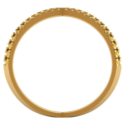 0.245 cttw Natural Citrine Statement Engagement Ring - Solid Gold (Round Cut,1.0mm)