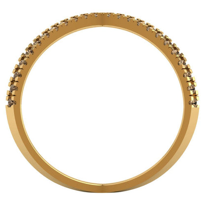 0.245 cttw Zirconia Simulated Champagne Diamond Statement Engagement Ring - Solid Gold (VVS1, Round Cut,1.0mm)