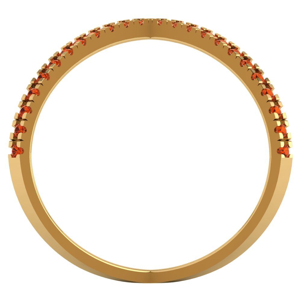 0.245 cttw Zirconia Simulated Red Diamond Statement Engagement Ring - Solid Gold (VVS1, Round Cut,1.0mm)