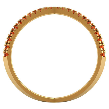 0.245 cttw Zirconia Simulated Red Diamond Statement Engagement Ring - Solid Gold (VVS1, Round Cut,1.0mm)