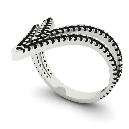 0.525 cttw Natural Onyx Statement Engagement Ring - Solid Gold (Round Cut,1.0mm)