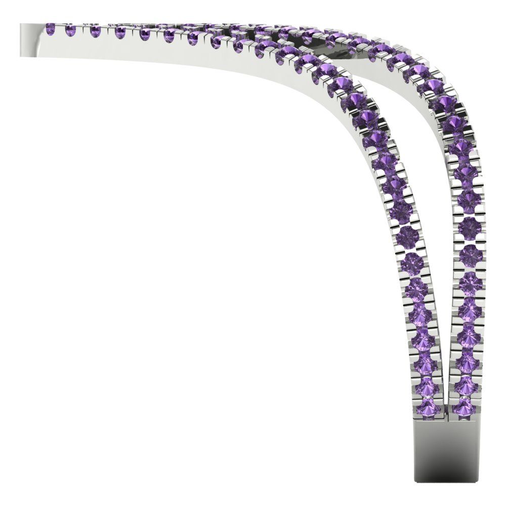 0.525 cttw Simulated Alexandrite Statement Engagement Ring - Solid Gold (Round Cut,1.0mm)