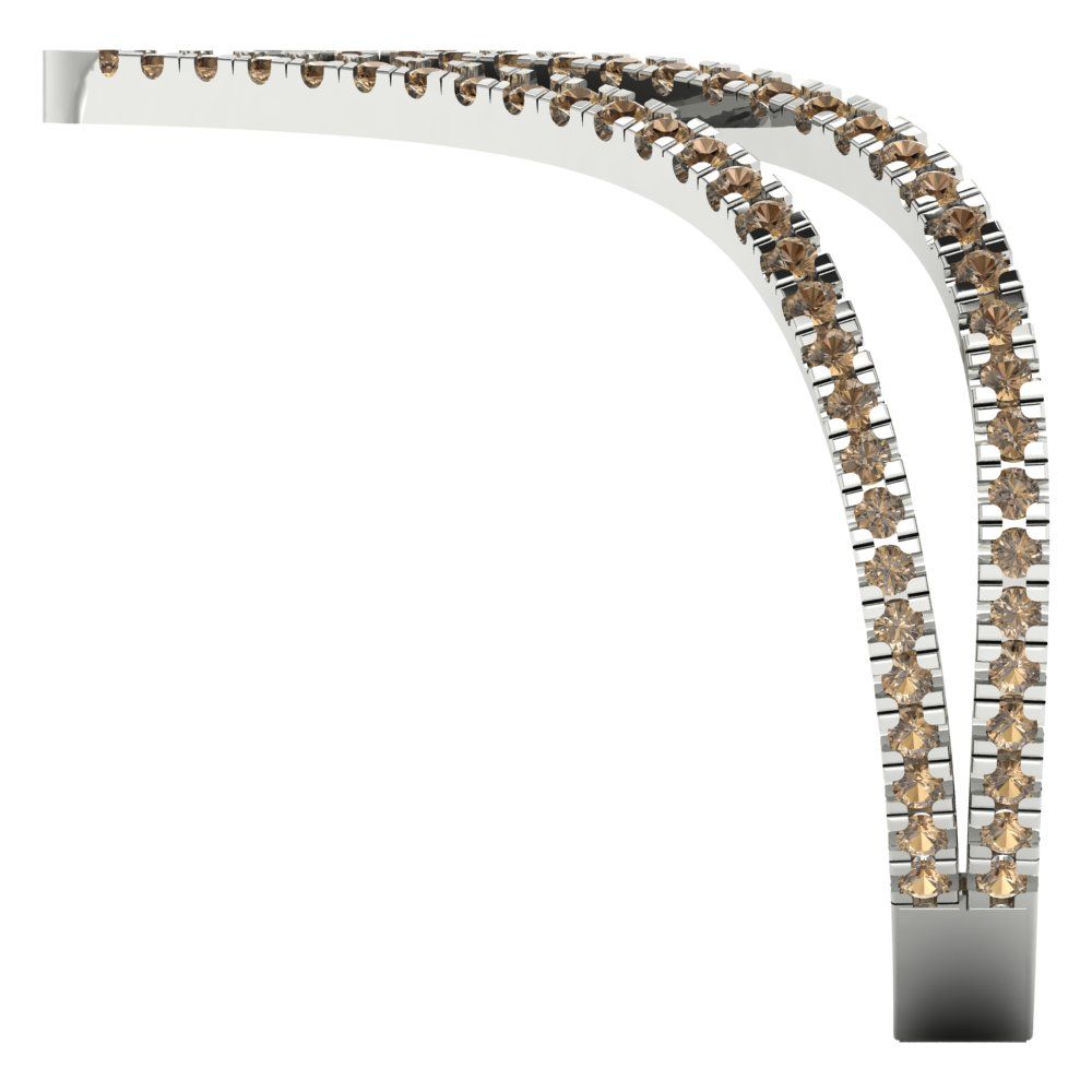 0.525 cttw Zirconia Simulated Champagne Diamond Statement Engagement Ring - Solid Gold (VVS1, Round Cut,1.0mm)