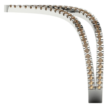 0.525 cttw Zirconia Simulated Champagne Diamond Statement Engagement Ring - Solid Gold (VVS1, Round Cut,1.0mm)