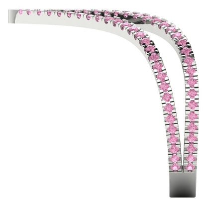 0.525 cttw Zirconia Simulated Pink Diamond Statement Engagement Ring - Solid Gold (VVS1, Round Cut,1.0mm)