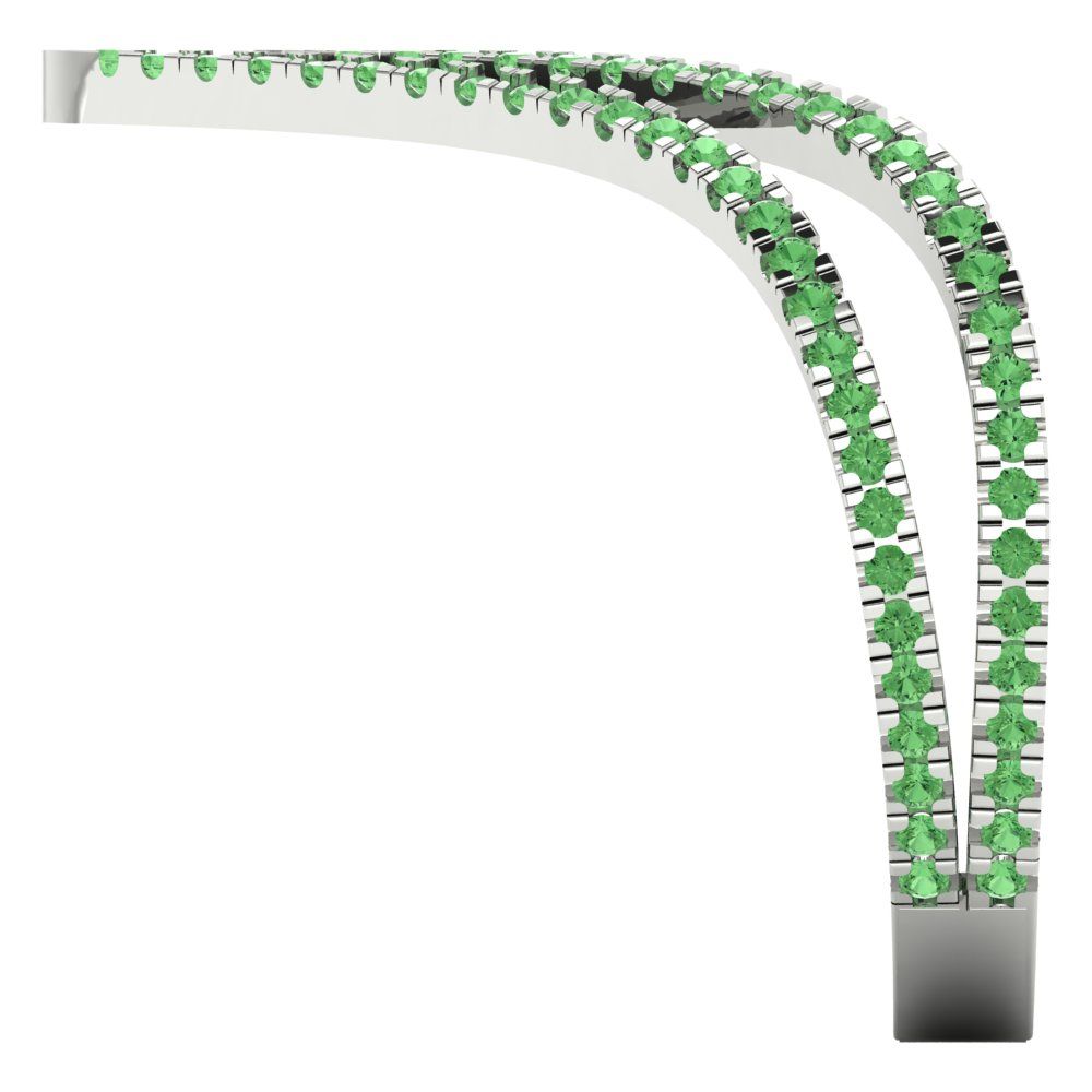 0.525 cttw Zirconia Simulated Green Diamond Statement Engagement Ring - Solid Gold (VVS1, Round Cut,1.0mm)