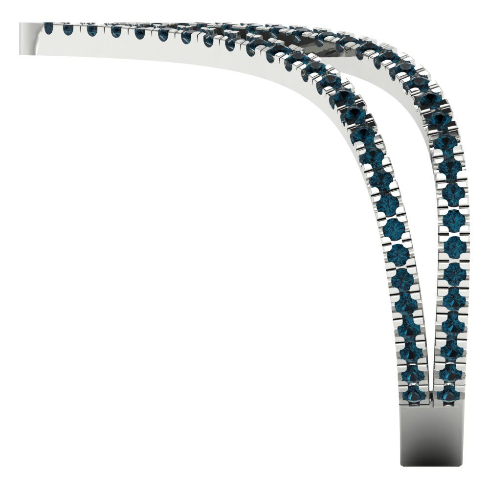 0.525 cttw Natural London Blue Topaz Statement Engagement Ring - Solid Gold (Round Cut,1.0mm)