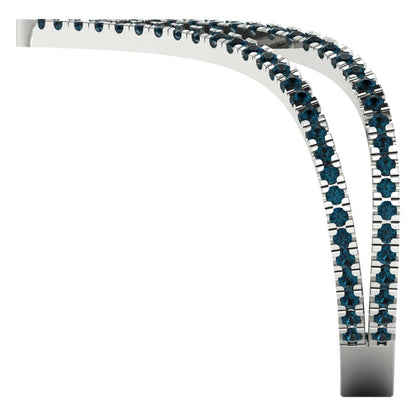 0.525 cttw Natural London Blue Topaz Statement Engagement Ring - Solid Gold (Round Cut,1.0mm)