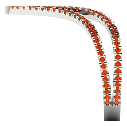 0.525 cttw Zirconia Simulated Red Diamond Statement Engagement Ring - Solid Gold (VVS1, Round Cut,1.0mm)