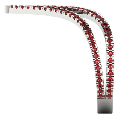 0.525 cttw Natural Garnet Statement Engagement Ring - Solid Gold (Round Cut,1.0mm)