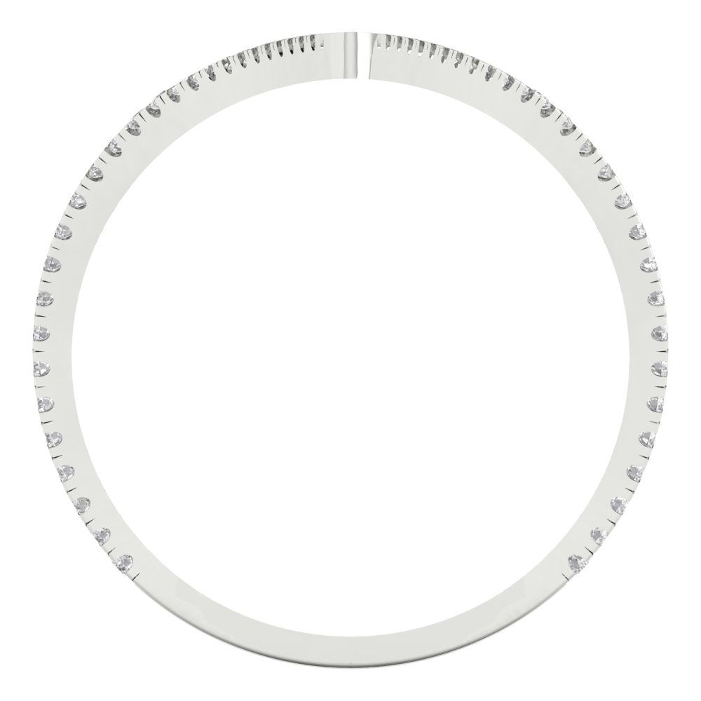 0.525 cttw Certified Moissanite Statement Engagement Ring - Solid Gold (VVS1, D-F,Round Cut,1.0mm)