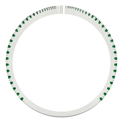 0.525 cttw Simulated Emerald Statement Engagement Ring - Solid Gold (Round Cut,1.0mm)