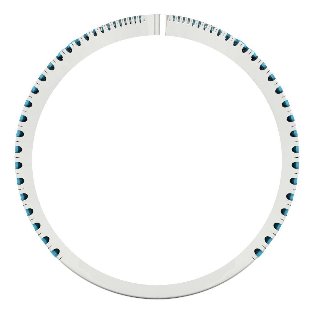 0.525 cttw Simulated Turquoise Statement Engagement Ring - Solid Gold (Round Cut,1.0mm)