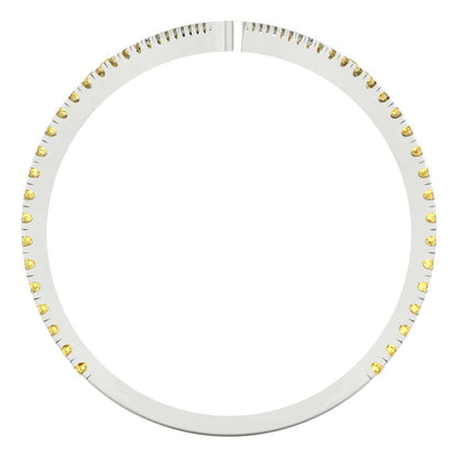 0.525 cttw Zirconia Simulated Yellow Diamond Statement Engagement Ring - Solid Gold (VVS1, Round Cut,1.0mm)