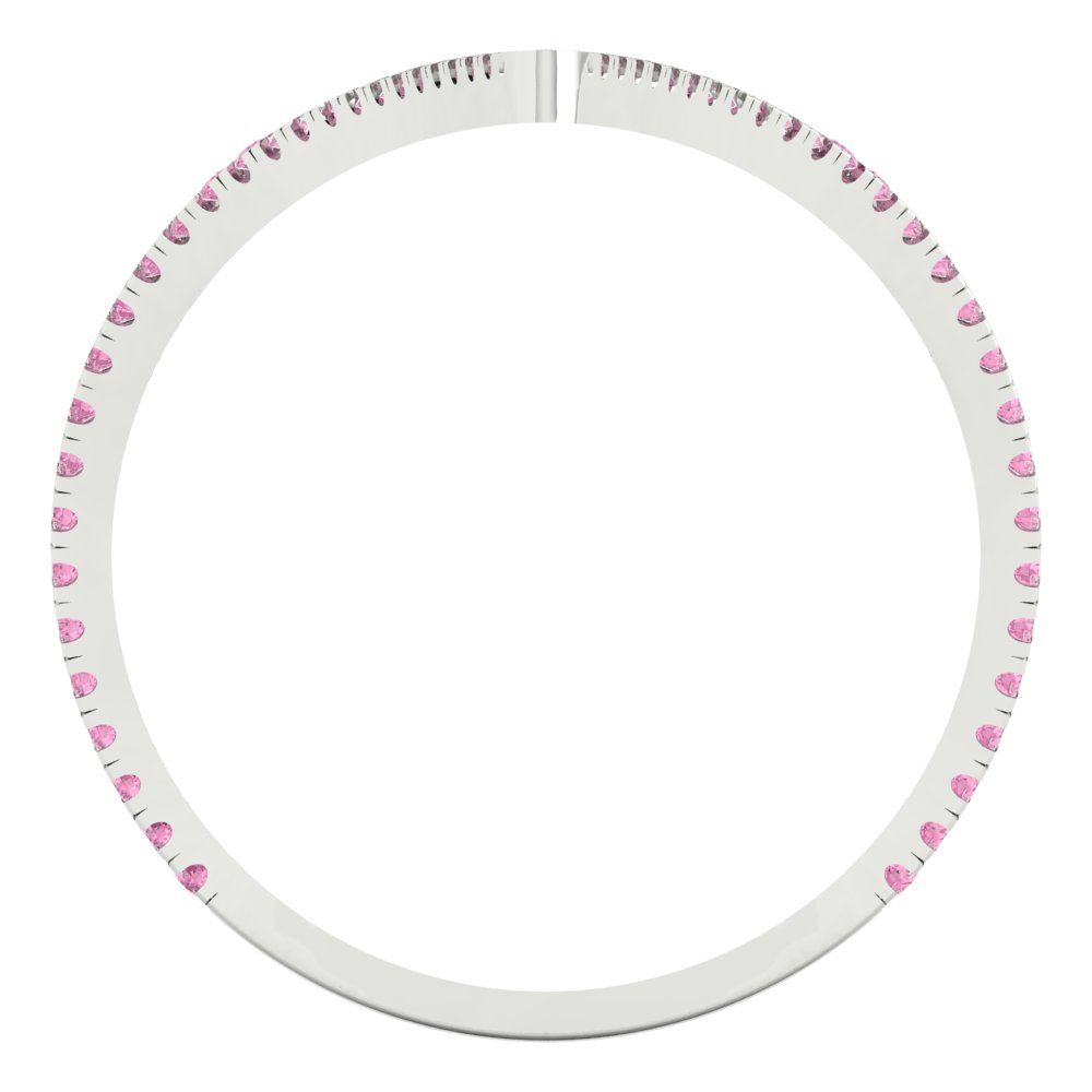 0.525 cttw Zirconia Simulated Pink Diamond Statement Engagement Ring - Solid Gold (VVS1, Round Cut,1.0mm)