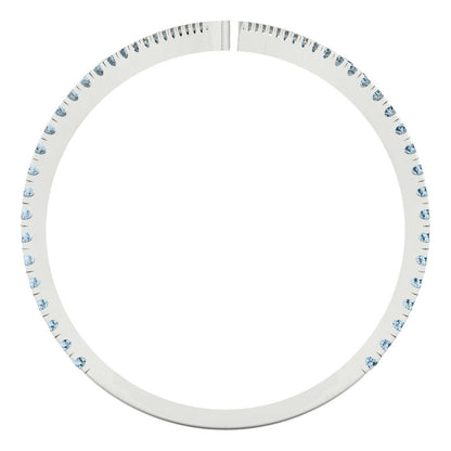 0.525 cttw Natural Swiss Blue Topaz Statement Engagement Ring - Solid Gold (Round Cut,1.0mm)