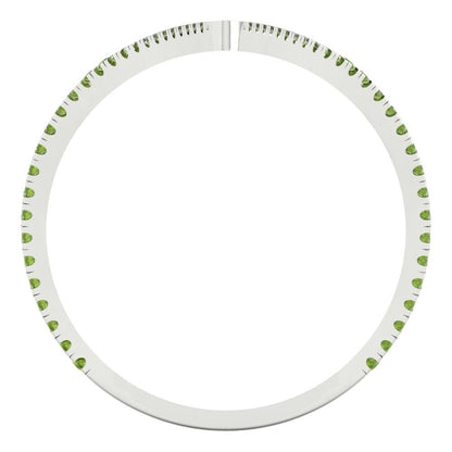 0.525 cttw Natural Peridot Statement Engagement Ring - Solid Gold (Round Cut,1.0mm)