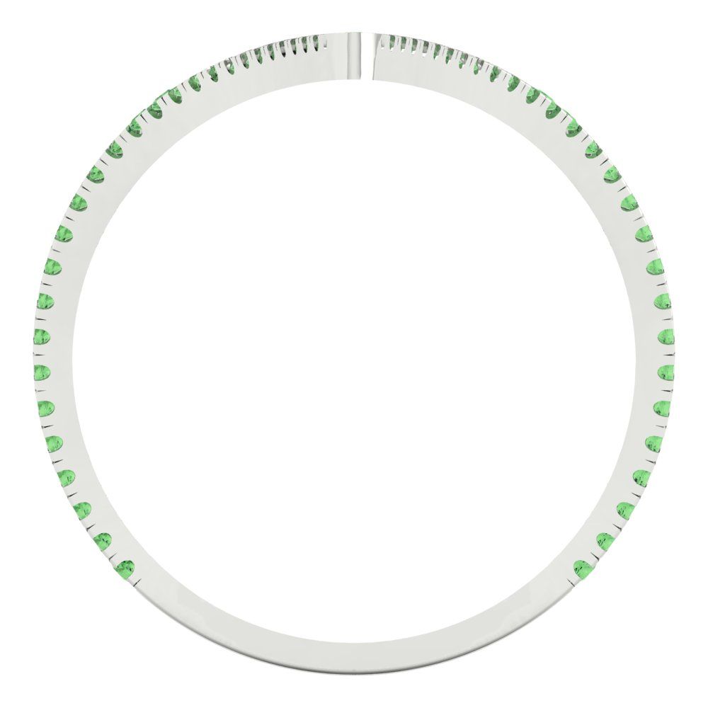 0.525 cttw Zirconia Simulated Green Diamond Statement Engagement Ring - Solid Gold (VVS1, Round Cut,1.0mm)