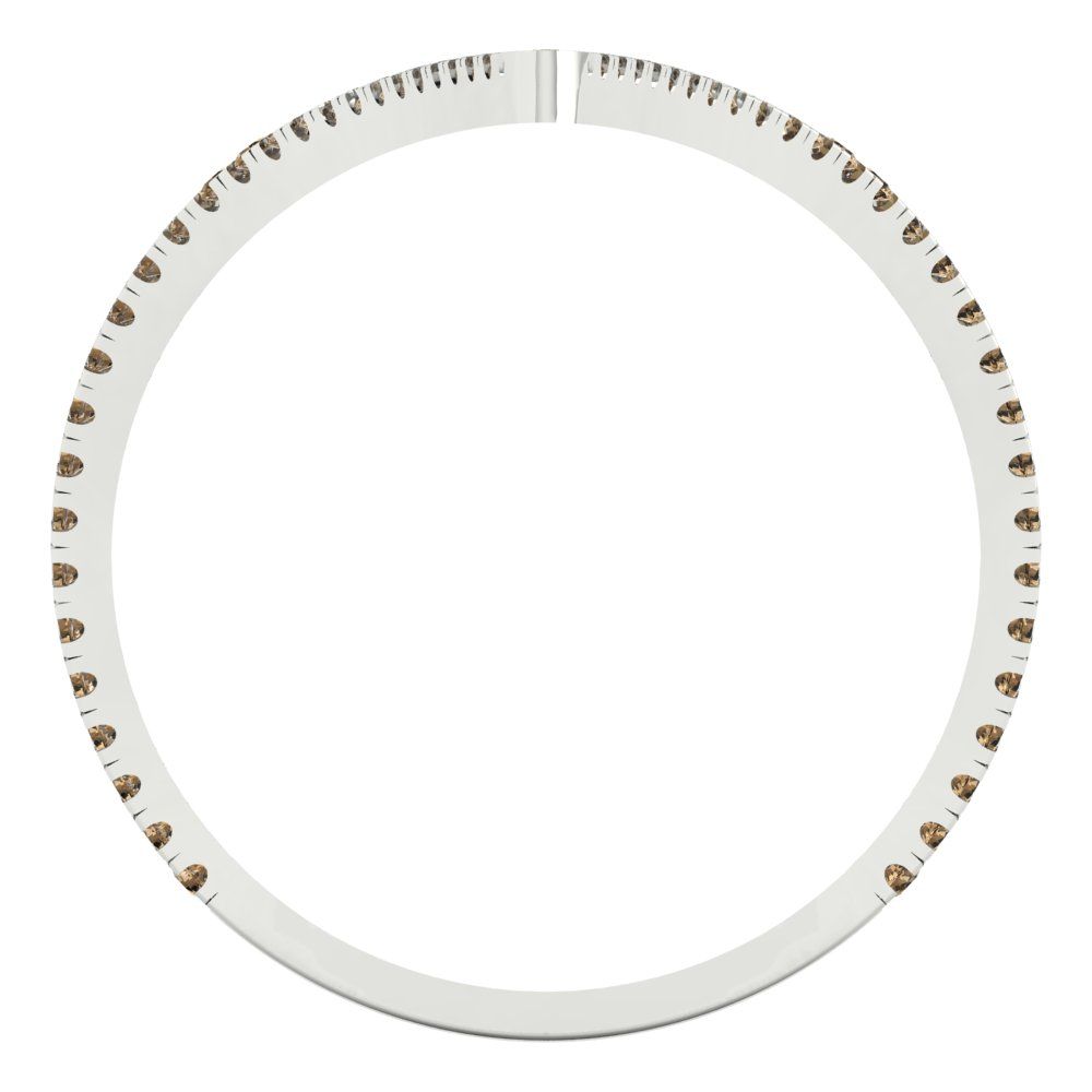 0.525 cttw Zirconia Simulated Champagne Diamond Statement Engagement Ring - Solid Gold (VVS1, Round Cut,1.0mm)