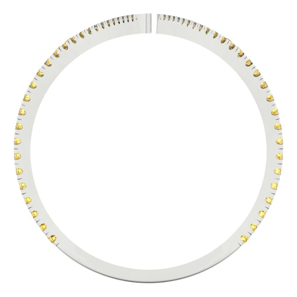 0.525 cttw Natural Citrine Statement Engagement Ring - Solid Gold (Round Cut,1.0mm)