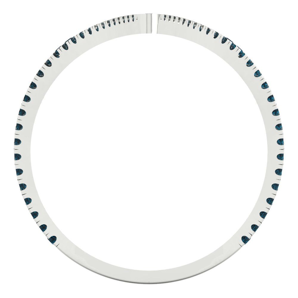 0.525 cttw Natural London Blue Topaz Statement Engagement Ring - Solid Gold (Round Cut,1.0mm)