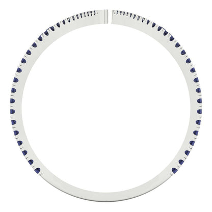 0.525 cttw Simulated Blue Sapphire Statement Engagement Ring - Solid Gold (Round Cut,1.0mm)