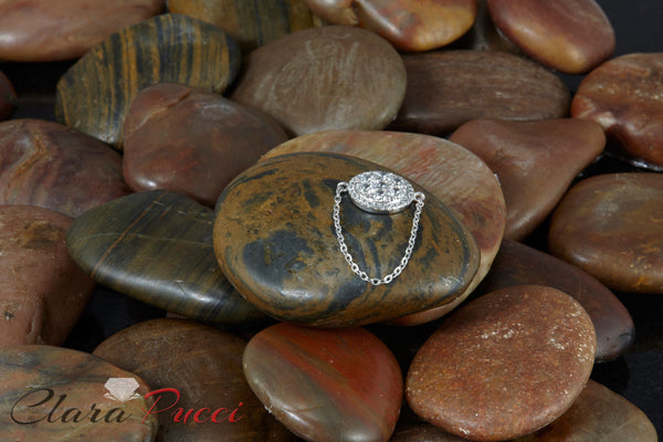 0.91 ct Brilliant Round Cut Genuine Cultured Diamond Stone Clarity SI1-2 Color I-J White Gold Cluster Ring