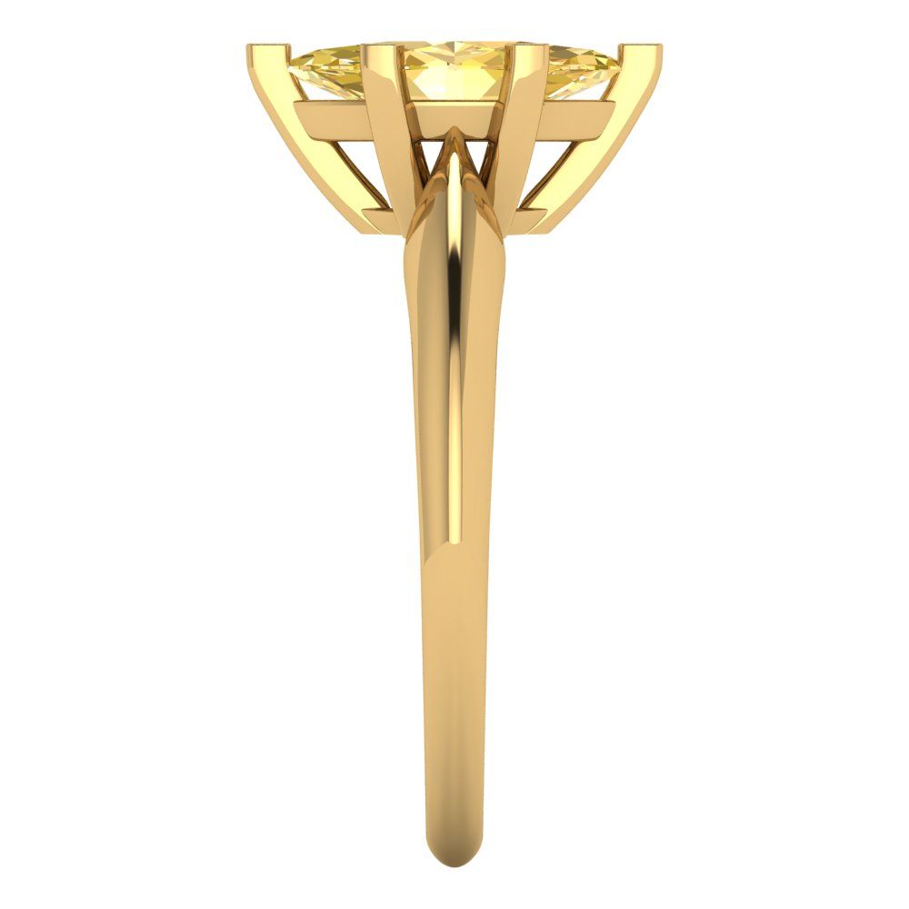 1 cttw Natural Citrine Solitaire  Engagement Ring - Solid Gold (Marquise Cut,10x5mm)