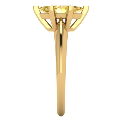 1 cttw Natural Citrine Solitaire  Engagement Ring - Solid Gold (Marquise Cut,10x5mm)