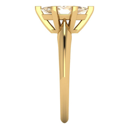 1 cttw Natural Morganite Solitaire  Engagement Ring - Solid Gold (Marquise Cut,10x5mm)