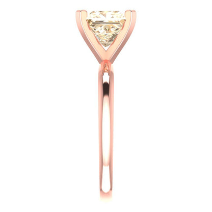 2 cttw Natural Morganite Solitaire  Engagement Ring - Solid Gold (Princess Cut,7.0mm)