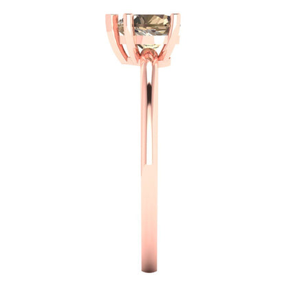 1.25 cttw Yellow Moissanite Solitaire  Engagement Ring - Solid Gold (Heart Cut,7.0mm)