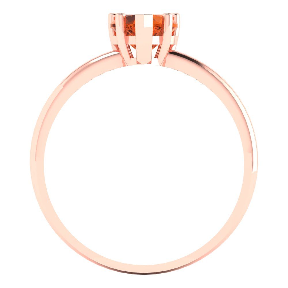 1.25 cttw Simulated Pink Tourmaline Solitaire  Engagement Ring - Solid Gold (Heart Cut,7.0mm)