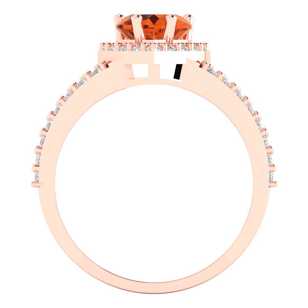 1.49 cttw Simulated Ruby Hidden Halo Engagement Ring - Solid Gold (Heart Cut,6.5mm)